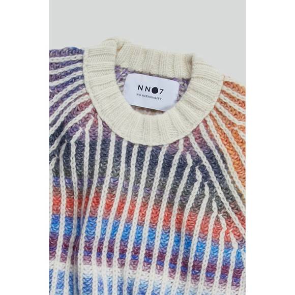 NEW NN07 viggo raglan crew sweater in bright multi - Picture 3 of 4